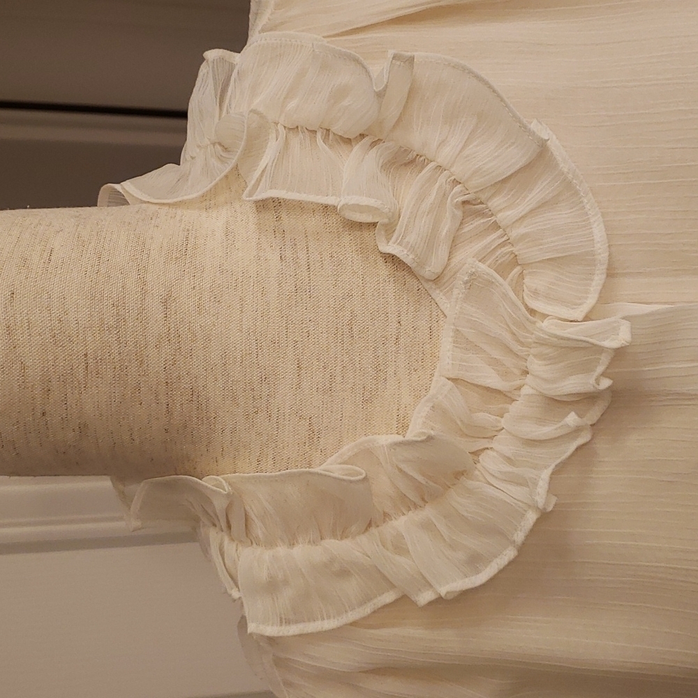 J. Crew Ruffle Collar Cream Cami - Picture 2 of 16